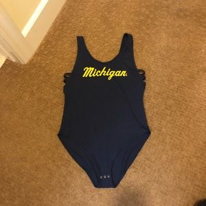University of Michigan VS PINK bodysuit